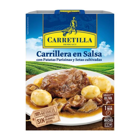 Carrillera en Salsa, Patatas y Setas 300g