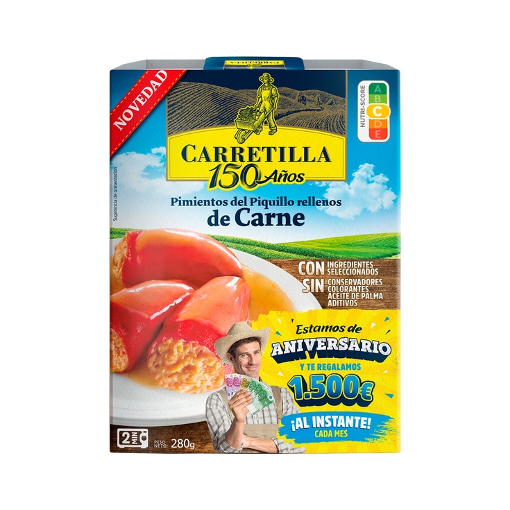 Pimientos del piquillo rellenos de carne envase 280 g Pimientos del piquillo rellenos de carne envase 280 g