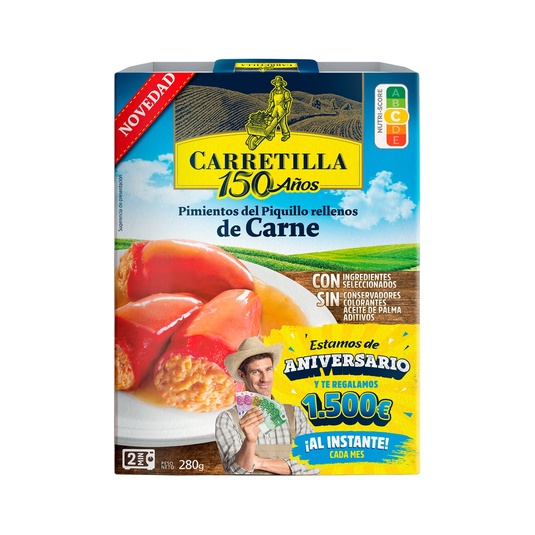Pimientos del piquillo rellenos de carne envase 280 g