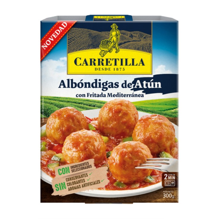 Albóndigas de atún con fritada mediterránea - 300g