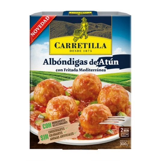 Albóndigas de atún con fritada mediterránea - 300g