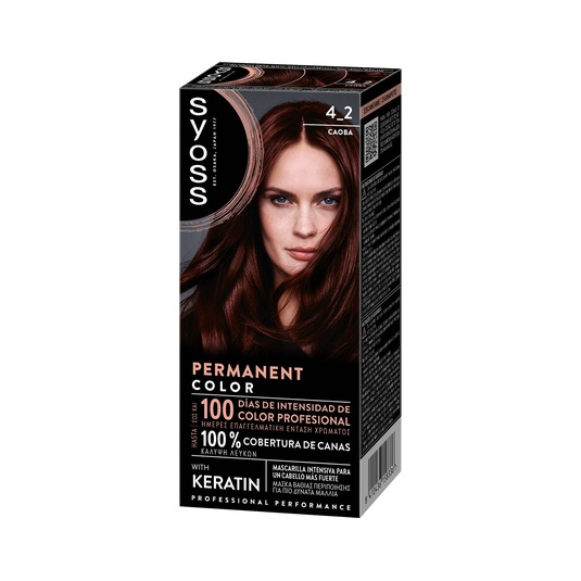 Tinte coloración permanente color 4.2 Caoba