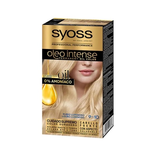 Syoss Oleo Intense Tinte Permanente 9-10 Rubio Luminoso