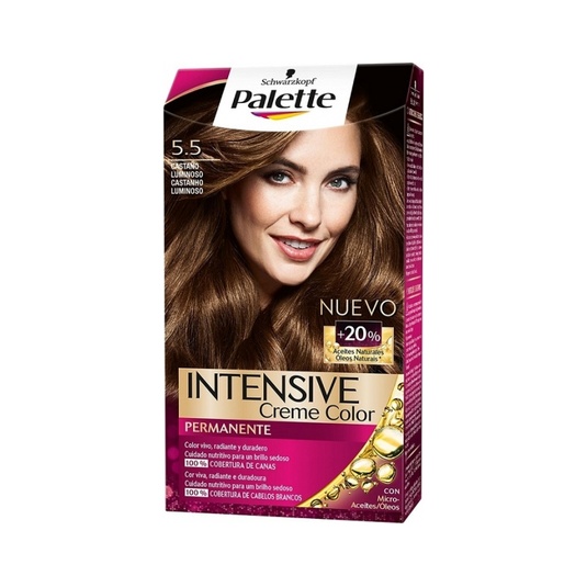 TINTE COLOR CASTAÑO LUMINOSO, INTENSIVE PALETTE N. 5.5