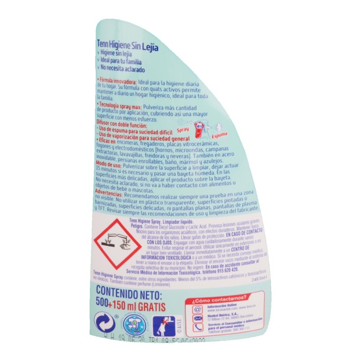 Limpiador multiusos higiene sin lejía 650ml