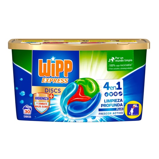 Detergente en Cápsulas anti olores Wipp Express - 30 uds
