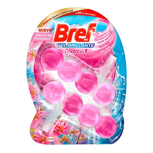 Desinfectante WC colgador Frescor primavera - Bref - 2 uds