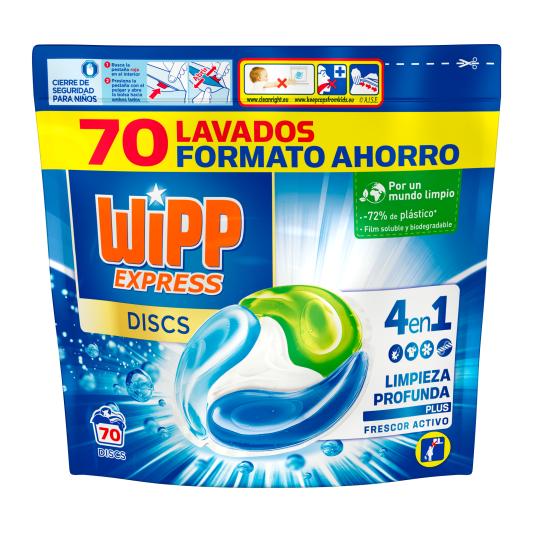 Detergente Cápsulas l. profunda Wipp Express - 70 lavados