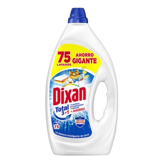 Detergente líquido total 3+1 Dixán - 75 lavados