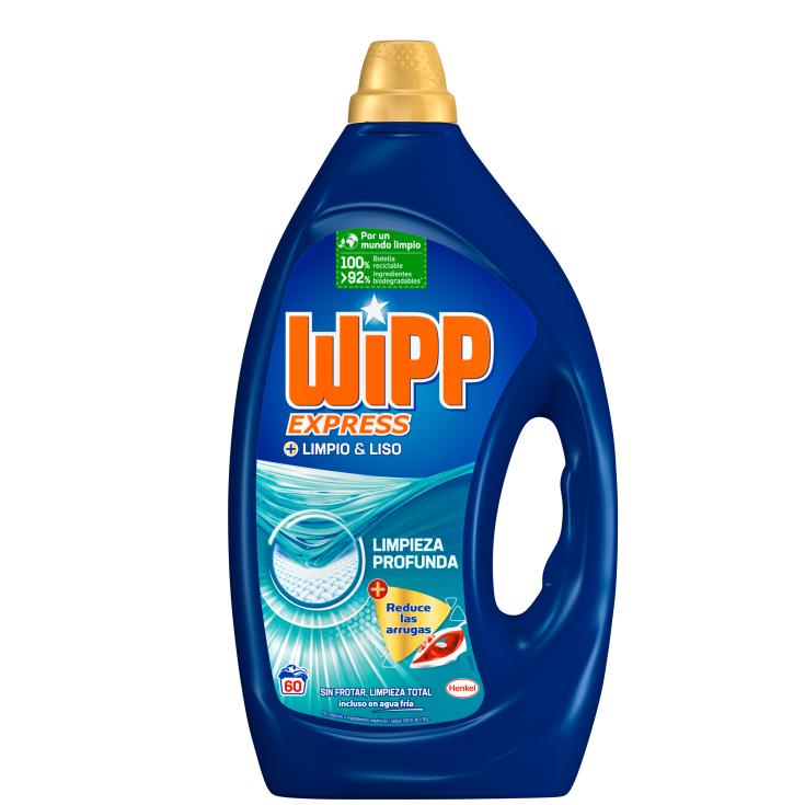 Detergente líquido limpio y liso Wipp Express - 46 lav