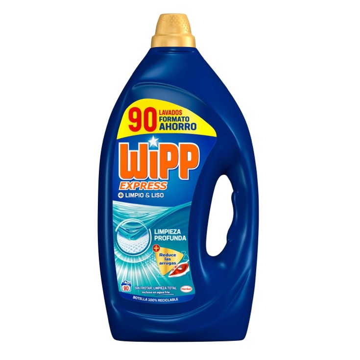 Detergente Gel limpio y liso Wipp Express - 90 lavados