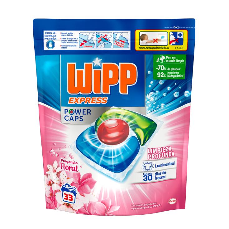 Detergente cápsulas floral - Wipp Express - 33 lavados