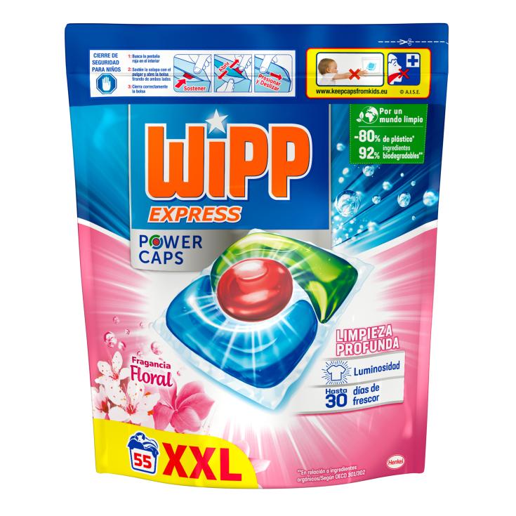 Detergente cápsulas floral - Wipp Express - 55 lavados