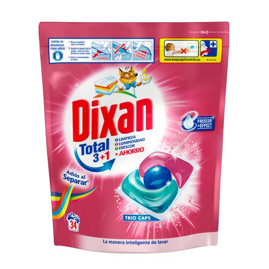 Detergente cápsulas trio adios al separar Dixan - 34 lavados