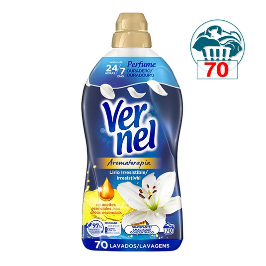 Suavizante concentrado lirio irresistible Vernel 70 lavados
