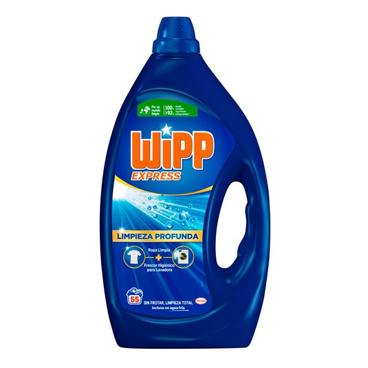 Detergente líquido azul - Wipp Express - 55 lavados