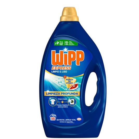 Detergente líquido limpio & liso - Wipp Express - 55 lavados Detergente líquido limpio & liso - Wipp Express - 55 lavados