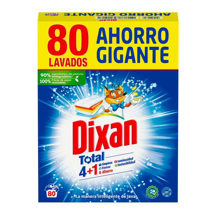 Detergente polvo total - Dixan - 80 lavados