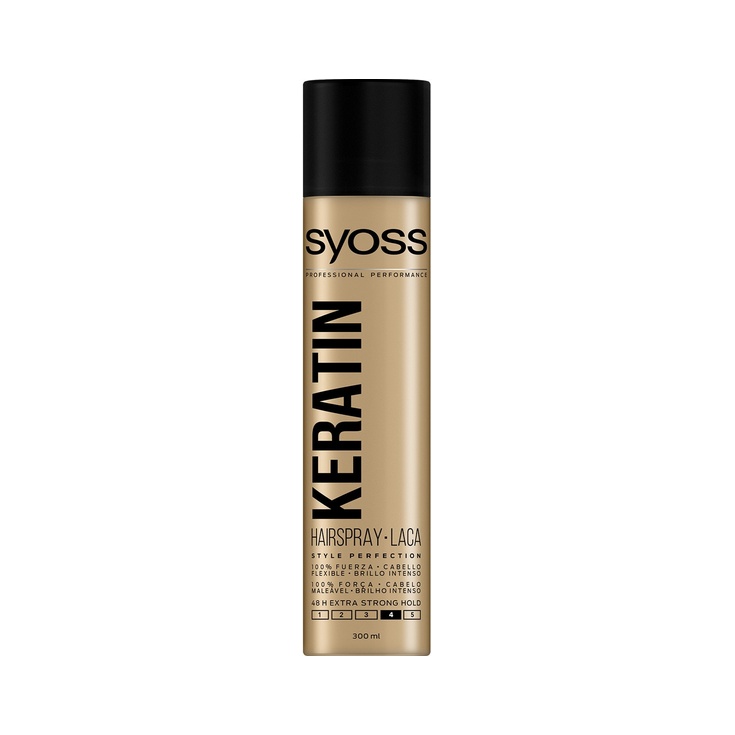 Laca fijación Brillo Intenso Keratin spray 300 ml Laca fijación Brillo Intenso Keratin spray 300 ml