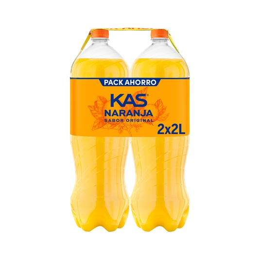 Refresco de naranja con gas pack 2 botellas 2 l
