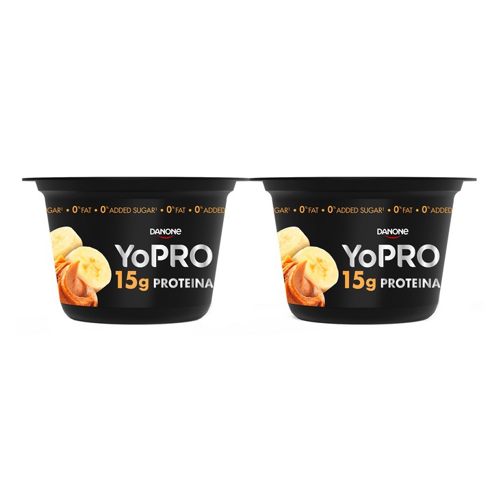 Yopro platano y mantequilla de cacahuete 2x160g