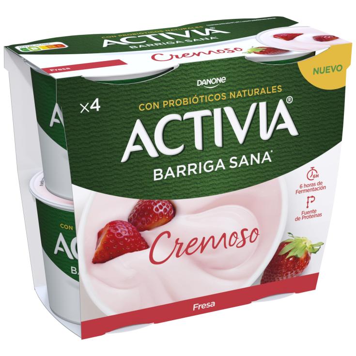 Yogur cremoso sabor fresa - Activia - 4x115g