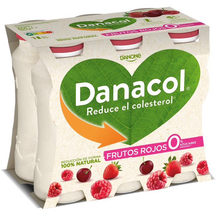 Yogur líquido Frutos Rojos Danacol - 6x100g