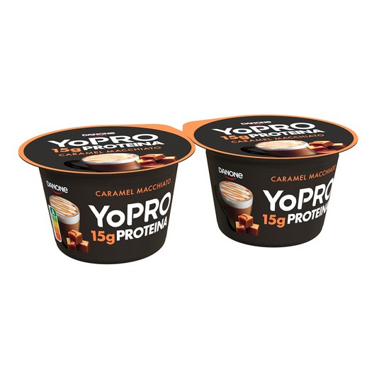Yogur proteínas caramelo y café macchiato - Yopro - 2x160g