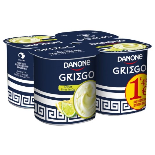 Yogur griego limón - Danone - 4x115g