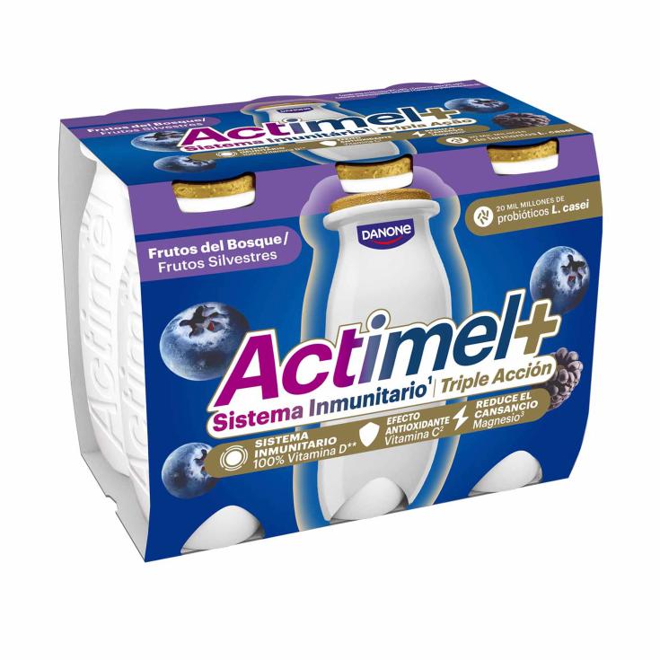  L. Casei con mora y arándanos Actimel - 6x100g