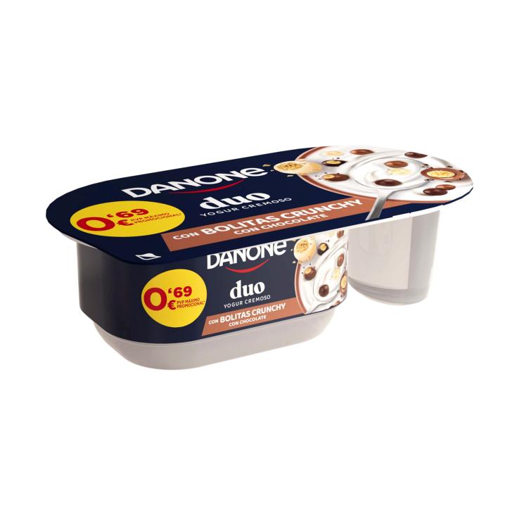  Yogur cremoso con bolitas crunchy con chocolate Duo - 104g