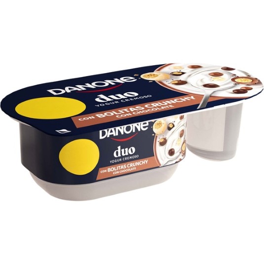  Yogur cremoso con bolitas crunchy con chocolate Duo - 104g