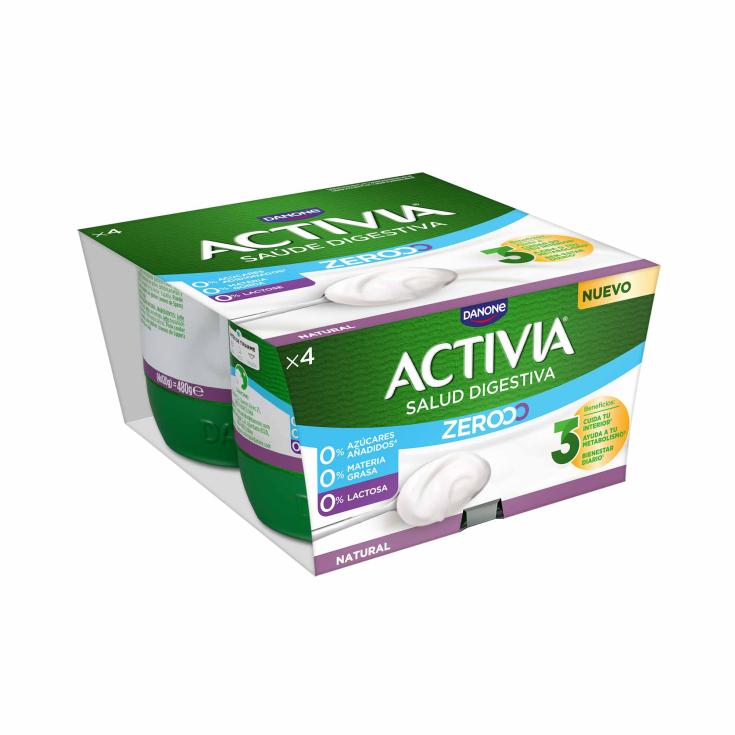 Yogur triple zero natural Activia - 4x120g