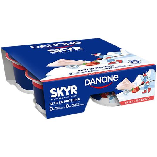 Yogur alto en proteínas de fresa