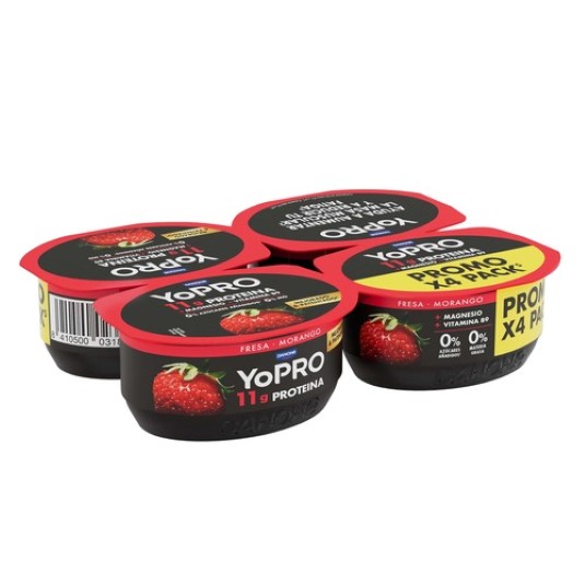 Yogur con proteínas sabor fresa - 4x120g