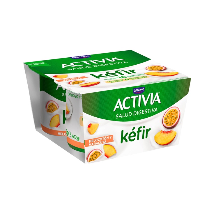 Kéfir con Melocotón y Maracuyá Activia 4Uds