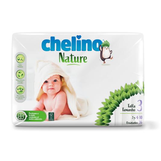 Pañales Nature T-3 4-10kg - Chelino - 36 uds