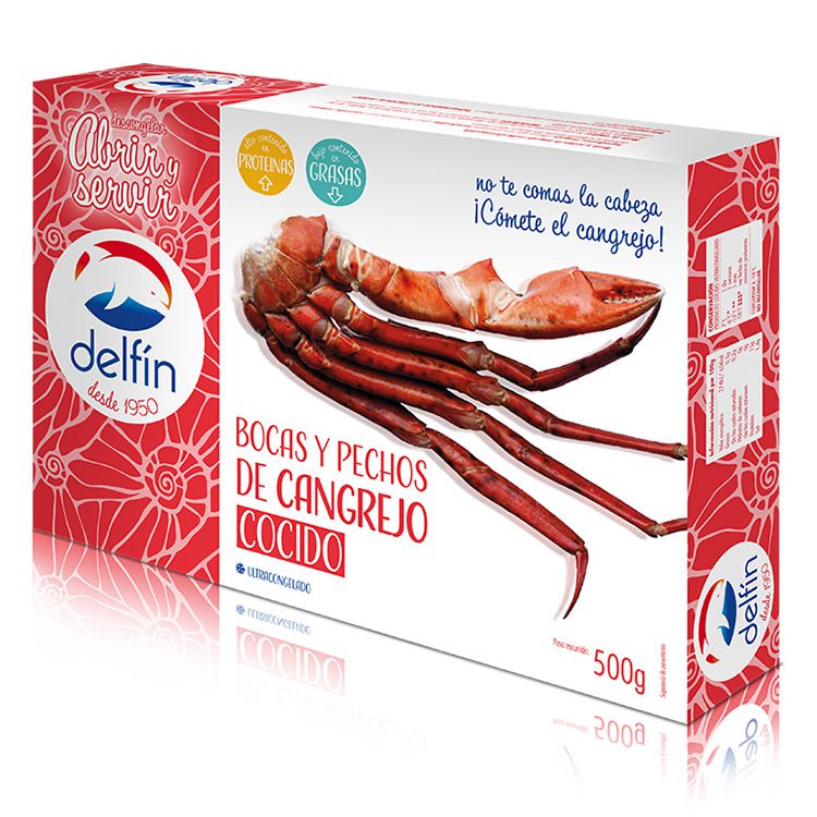 Bocas y pechos de cangrejo cocido - 500g