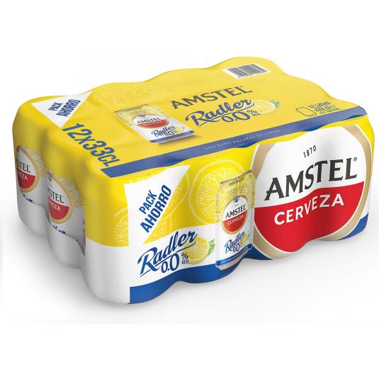 Cerveza Rubia Sin Alcohol Radler - Amstel - 12x33cl