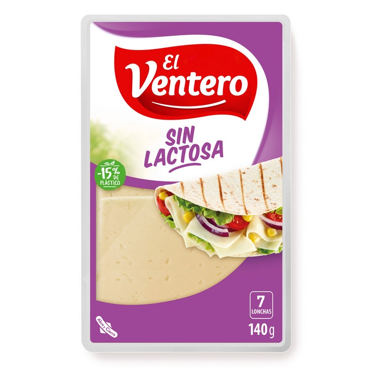 Lonchas queso mezcla tierno sin lactosa 140g