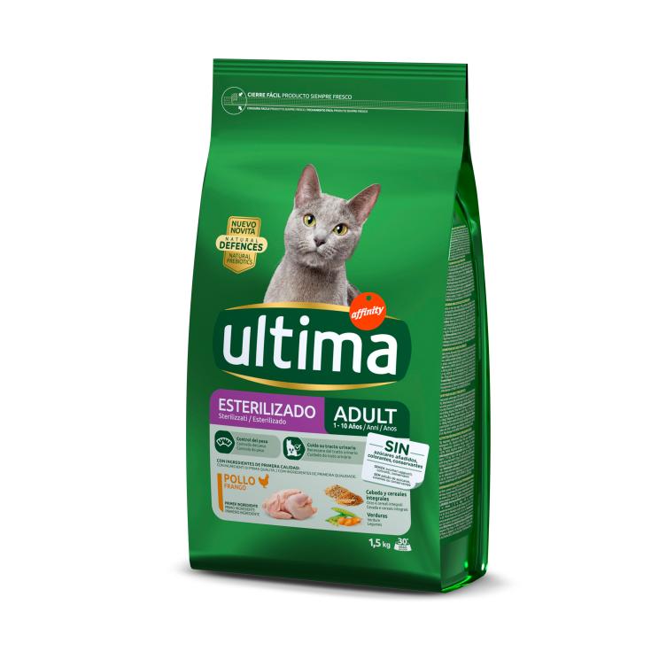 Pienso gatos esterilizados sabor pollo 800g