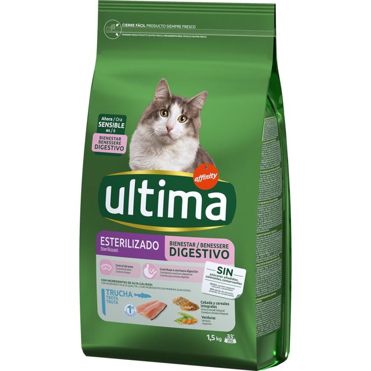 Pienso Trucha para gatos esterilizados Ultima - 1,5kg