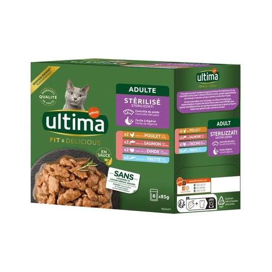 Alimento para gatos adultos esterilizados Fit & Delicious