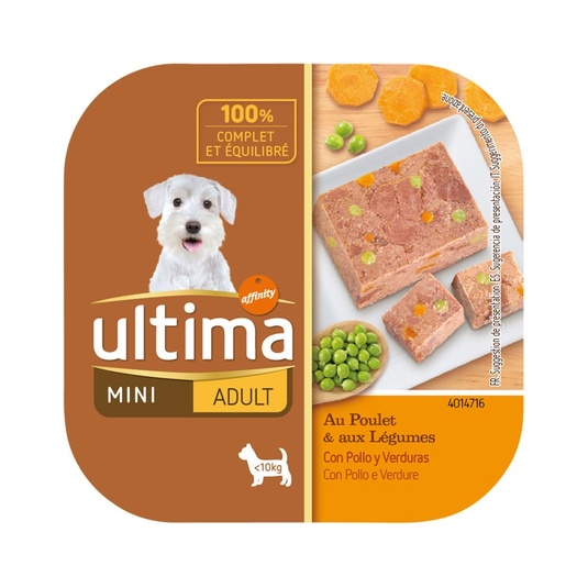 ULTIMA DOG MINI WET TARRINA POLLO 150G