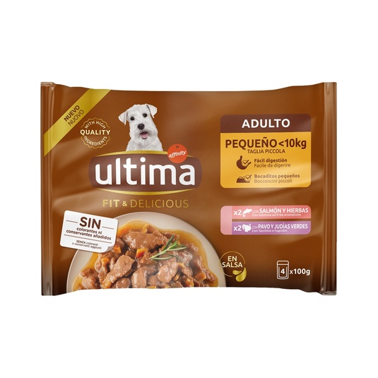 Alimento Húmedo Para Perros Mini Salmón Y Pavo Ultima