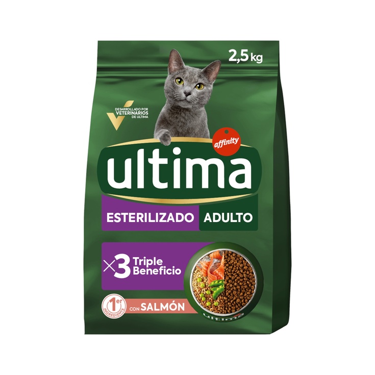 Pienso para gatos adultos esterilizados con salmóN - 2.5Kg