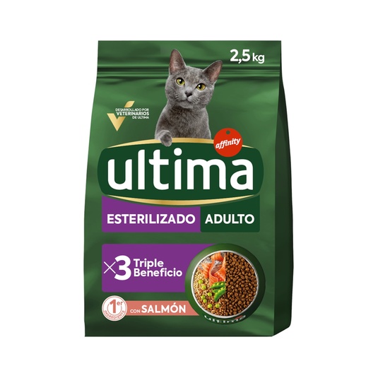 Pienso para gatos adultos esterilizados con salmóN - 2.5Kg
