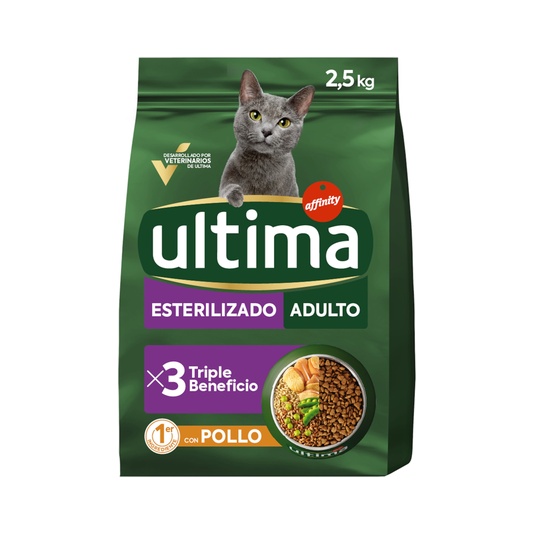 Pienso para gatos adultos esterilizados con pollo 2,5kg