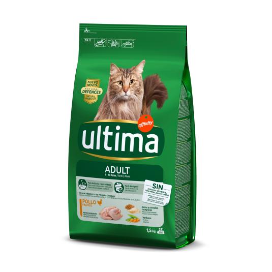Comida para gato adulto de pollo - Ultima - 1,5kg
