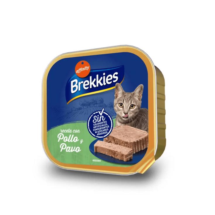 Paté para Gatos de Pollo y Pavo - Brekkies - 100g